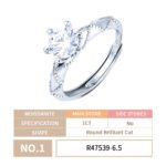 Moissanite Diamond Brilliant Cut Engagement Ring - Image 5