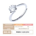 Snowflake Twisted Shank Moissanite Engagement Ring - Image 6