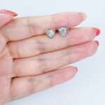 Floral Moissanite Earrings, 925 Sterling Silver - Image 6