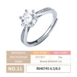 Peg Head Semi-Mount Moissanite Ring - Image 5