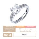 Double Row Design Bull Head Style Moissanite Ring - Image 5