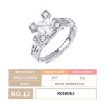 Romantic Eiffel Tower Moissanite Engagement Ring - Image 5