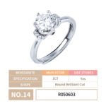 Fashion Special Flower Shape Moissanite Ring - Image 5