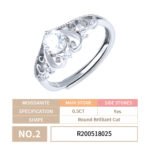Cluster Wedding Crown Moissanite Ring - Image 5