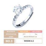 Women’s Sterling Silver Moissanite Ring - Image 5