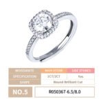 Classic Cushion Halo Moissanite Ring - Image 5