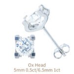 Classic Bull Head Style Moissanite Earrings - Image 6