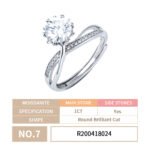 1.00ct Moissanite Stone Willow Ring - Image 5