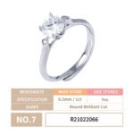 Moissanite Solitaire Engagement Ring - Image 5