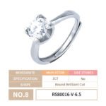 Bull Head Solitaire Moissanite Engagement Ring - Image 5