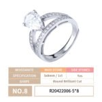 Pear Cut Moissanite Water Drop Engagement Ring - Image 5
