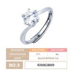 Unique Split Band Moissanite Engagement Ring - Image 5