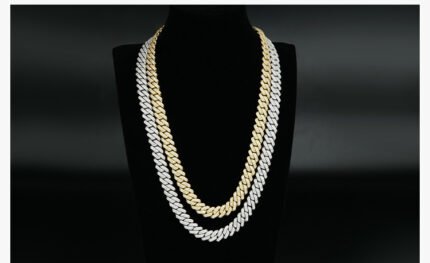 12mm Rhombic style Cuban Iced Out Moissanite bracelet necklace