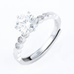 Women’s Sterling Silver Moissanite Ring - Image 2