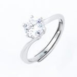 Unique Split Band Moissanite Engagement Ring - Image 2
