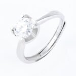 Bull Head Solitaire Moissanite Engagement Ring - Image 2