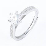 6-Claws Queen Round Moissanite Ring - Image 3