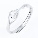 Angel Unique Split Band Moissanite Engagement Ring - Image 2