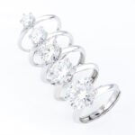 6-Prong Round Brilliant Cut Moissanite Engagement Ring - Image 5