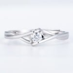 Angel Unique Split Band Moissanite Engagement Ring