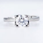 Bull Head Solitaire Moissanite Engagement Ring