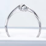Angel Unique Split Band Moissanite Engagement Ring - Image 4