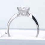 Unique Split Band Moissanite Engagement Ring - Image 3