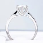 6-Claws Queen Round Moissanite Ring - Image 2