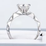 Moissanite Diamond Brilliant Cut Engagement Ring - Image 3