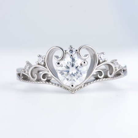 Cluster Wedding Crown Moissanite Ring
