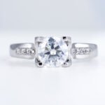 925 Sterling Silver Moissanite bull head Ring