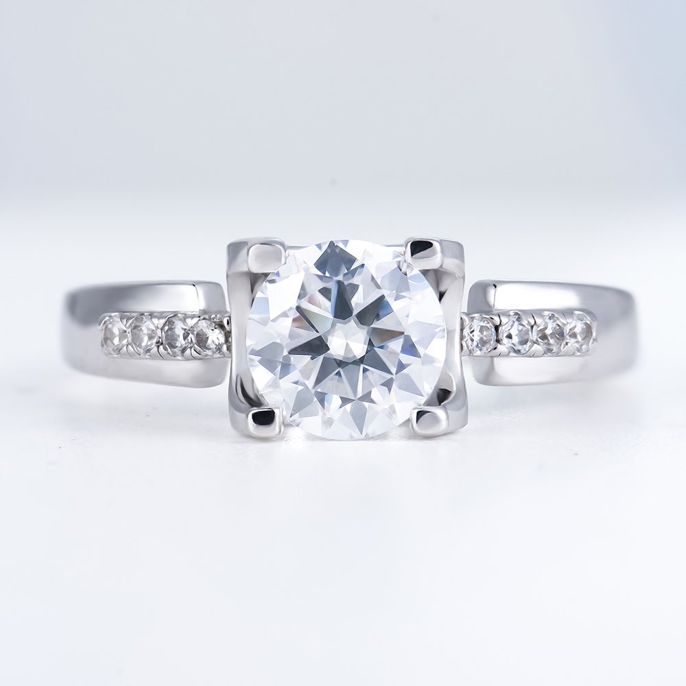 P1097174 拷贝 925 Sterling Silver Moissanite bull head Ring - Image 1