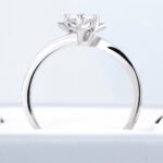 Snowflake Twisted Shank Moissanite Engagement Ring - Image 2