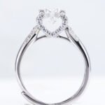 Round Moissanite Unique Tension Setting Ring - Image 2