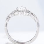 Cluster Wedding Crown Moissanite Ring - Image 2