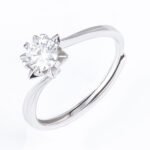 Snowflake Twisted Shank Moissanite Engagement Ring - Image 3