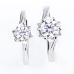 Snowflake Twisted Shank Moissanite Engagement Ring - Image 4