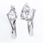 Angel Unique Split Band Moissanite Engagement Ring - Image 5