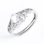 Cluster Wedding Crown Moissanite Ring - Image 3