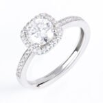 Classic Cushion Halo Moissanite Ring - Image 3
