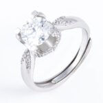 Round Moissanite Unique Tension Setting Ring