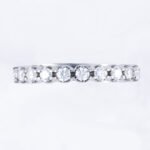 2.3MM ROUND 10 STONE MOISSANITE WEDDING BAND - Image 3
