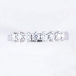 2.5MM Round 7 Stones Moissanite Weddding Band - Image 2