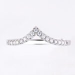 Royal Curve Wedding Band with Moissanite - Image 2