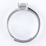 Moissanite Pave Emerald Cut Ring - Image 3