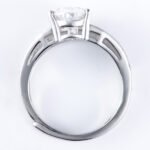 Pear Cut Moissanite Water Drop Engagement Ring - Image 3