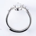 Pear Cut Moissanite Tiara Shape Engagement Ring - Image 3