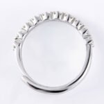 2.3MM ROUND 10 STONE MOISSANITE WEDDING BAND - Image 2