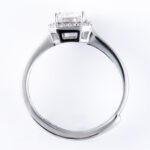 0.5CT Emerald Cut Moissanite Engagement Ring - Image 4