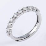 2.3MM ROUND 10 STONE MOISSANITE WEDDING BAND